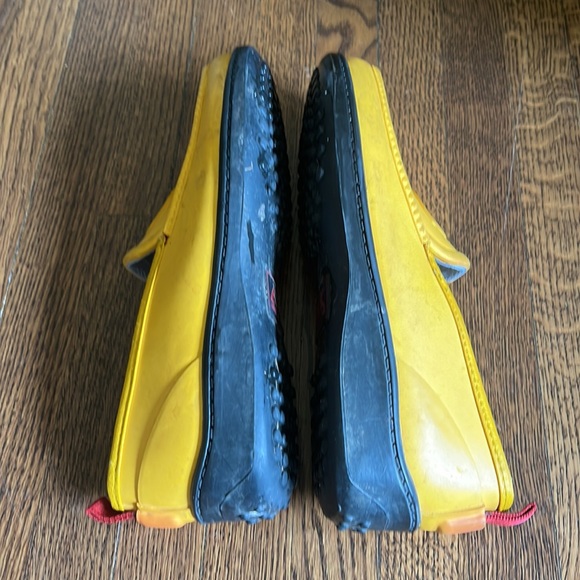 Anne Klein Mustard Yellow Waterproof Slip On Rain Loafers - Picture 3 of 4